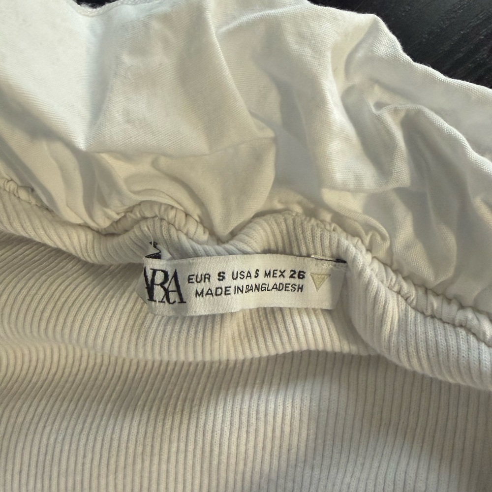 Zara White One-Shoulder Ruffle Bodysuit - Picture 7 of 7
